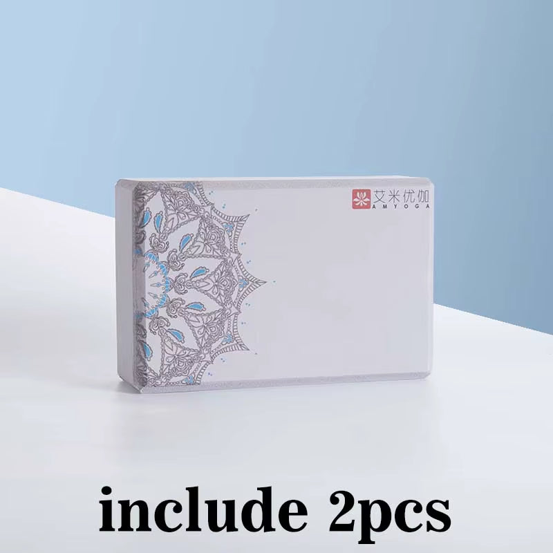 2Pcs Set EVA Yoga Block Foam Brick Black Stretching Aid Gym Pilates for Exercise Fitness