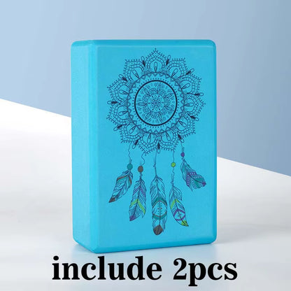 2Pcs Set EVA Yoga Block Foam Brick Black Stretching Aid Gym Pilates for Exercise Fitness