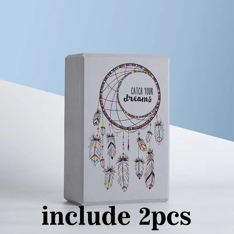 2Pcs Set EVA Yoga Block Foam Brick Black Stretching Aid Gym Pilates for Exercise Fitness