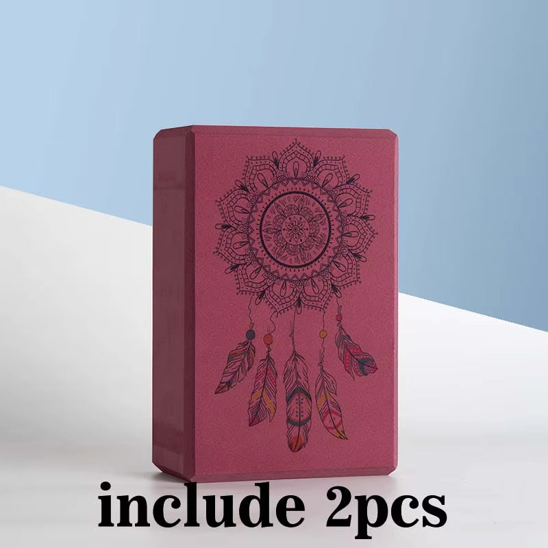 2Pcs Set EVA Yoga Block Foam Brick Black Stretching Aid Gym Pilates for Exercise Fitness